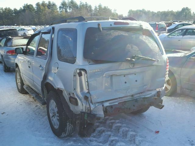 4M2YU57135DJ06519 - 2005 MERCURY MARINER SILVER photo 3