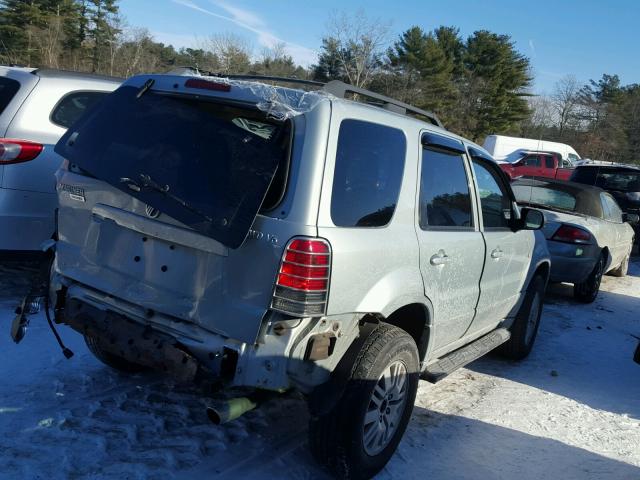 4M2YU57135DJ06519 - 2005 MERCURY MARINER SILVER photo 4