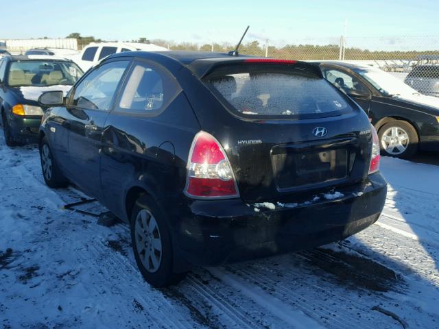 KMHCM36C39U113561 - 2009 HYUNDAI ACCENT GS BLACK photo 3