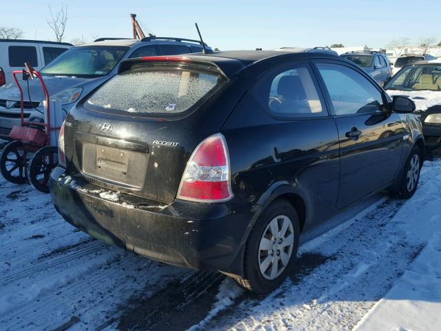 KMHCM36C39U113561 - 2009 HYUNDAI ACCENT GS BLACK photo 4