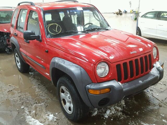 1J4GL48K42W133616 - 2002 JEEP LIBERTY SP RED photo 1