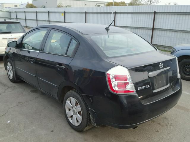 3N1AB61E68L644325 - 2008 NISSAN SENTRA BLACK photo 3