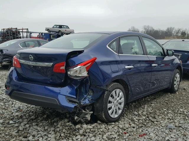 3N1AB7AP8HY234054 - 2017 NISSAN SENTRA S BLUE photo 4