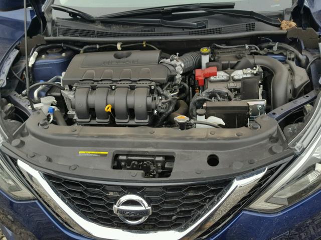 3N1AB7AP8HY234054 - 2017 NISSAN SENTRA S BLUE photo 7