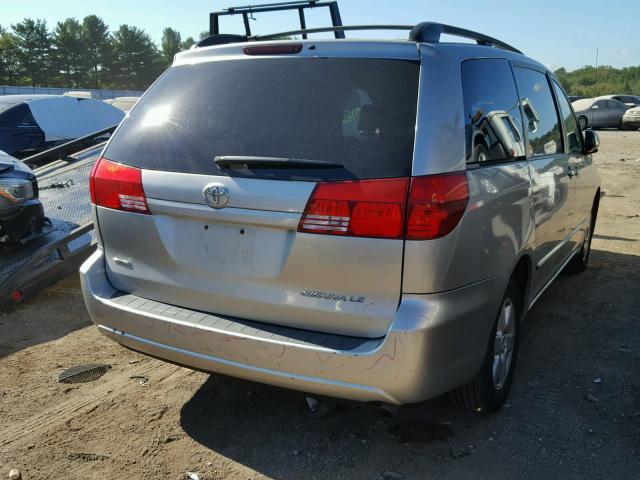 5TDZA23C34S094917 - 2004 TOYOTA SIENNA CE SILVER photo 4