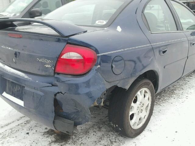 1B3ES56C43D162680 - 2003 DODGE NEON SXT BLUE photo 9