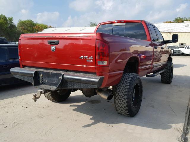 3D7KS28C96G245192 - 2006 DODGE RAM 2500 S წითელი ფოტო 4