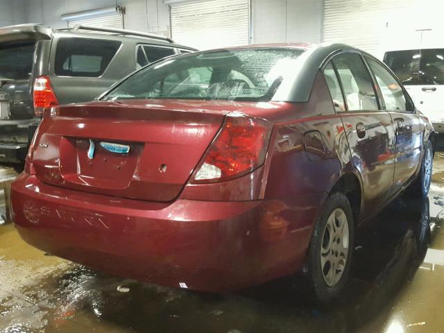 1G8AZ52F93Z158663 - 2003 SATURN ION LEVEL MAROON photo 4