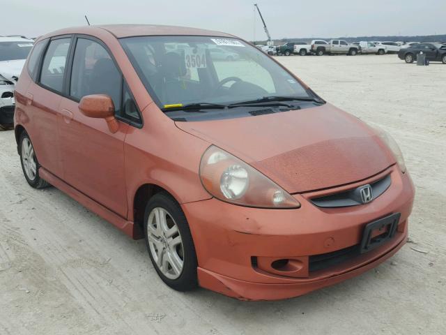 JHMGD38687S004890 - 2007 HONDA FIT S ORANGE photo 1