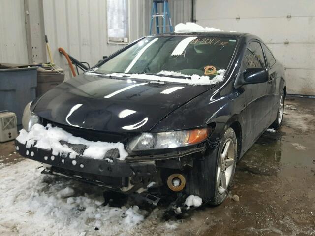 2HGFG11667H538451 - 2007 HONDA CIVIC LX BLACK photo 2