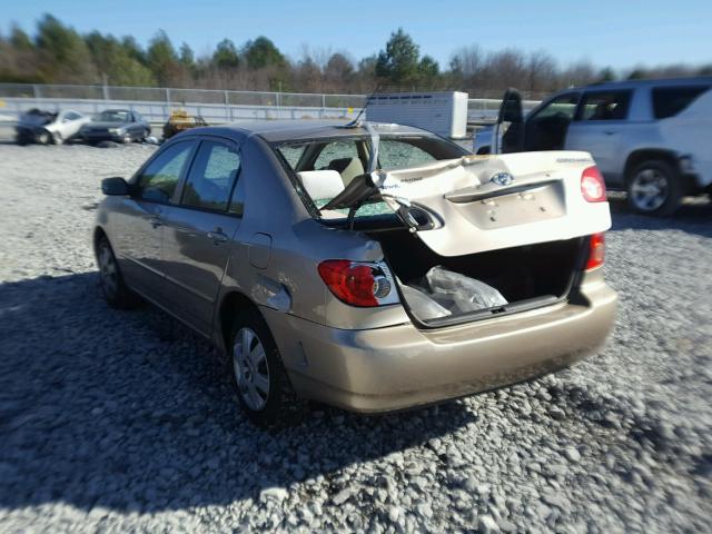 2T1BR32E66C703089 - 2006 TOYOTA COROLLA CE TAN photo 3