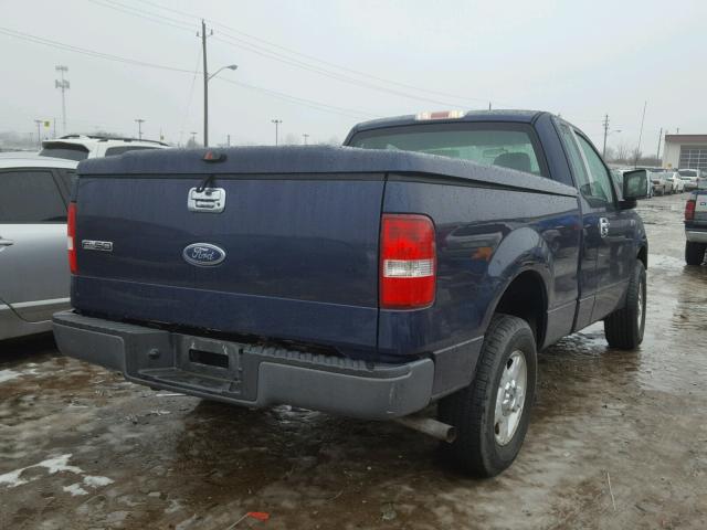 1FTRF12235NC00973 - 2005 FORD F150 BLUE photo 4