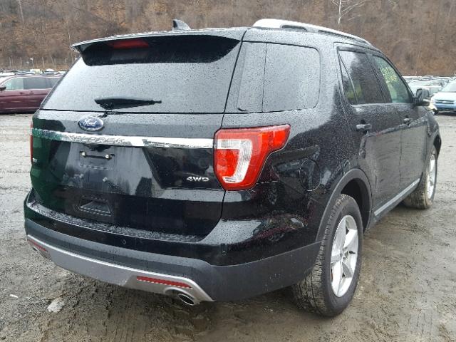 1FM5K8D81GGB19977 - 2016 FORD EXPLORER X BLACK photo 4