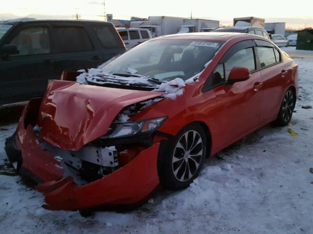 2HGFB6E54DH710937 - 2013 HONDA CIVIC SI RED photo 2