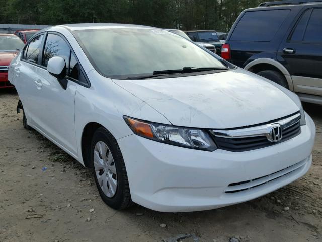 19XFB2F50CE032056 - 2012 HONDA CIVIC LX WHITE photo 1