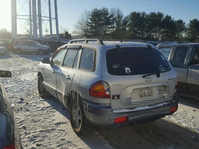 KM8SC73D64U728472 - 2004 HYUNDAI SANTA FE G SILVER photo 3