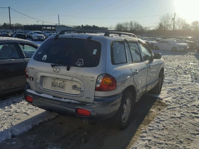 KM8SC73D64U728472 - 2004 HYUNDAI SANTA FE G SILVER photo 4