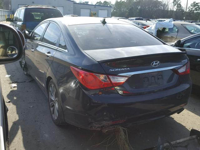 5NPEC4ABXCH461993 - 2012 HYUNDAI SONATA SE BLACK photo 3