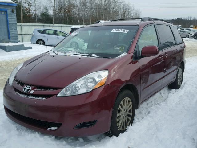 5TDZK22C08S183803 - 2008 TOYOTA SIENNA XLE MAROON photo 2