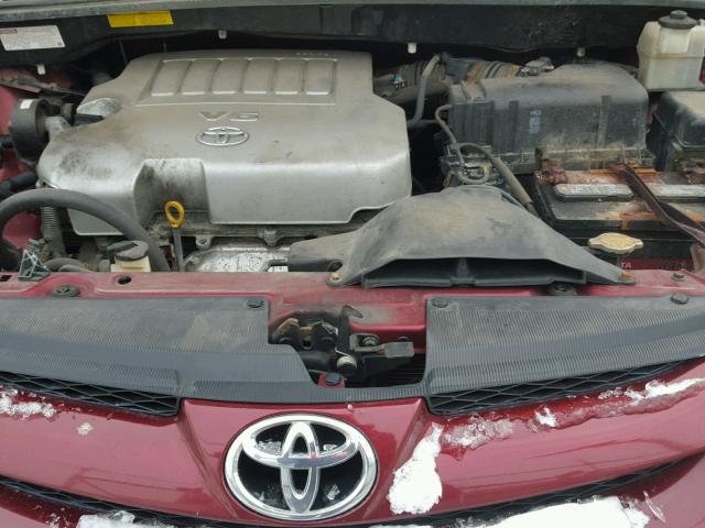 5TDZK22C08S183803 - 2008 TOYOTA SIENNA XLE MAROON photo 7