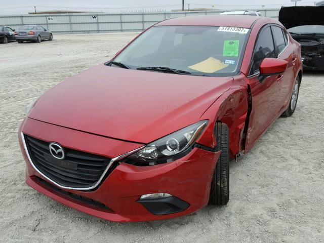 JM1BM1V76E1218048 - 2014 MAZDA 3 TOURING RED photo 2