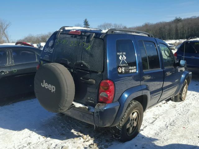 1J4GL58K64W158574 - 2004 JEEP LIBERTY LI BLUE photo 4