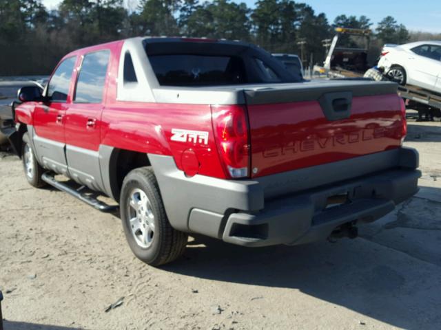 3GNEC13T22G108375 - 2002 CHEVROLET AVALANCHE RED photo 3