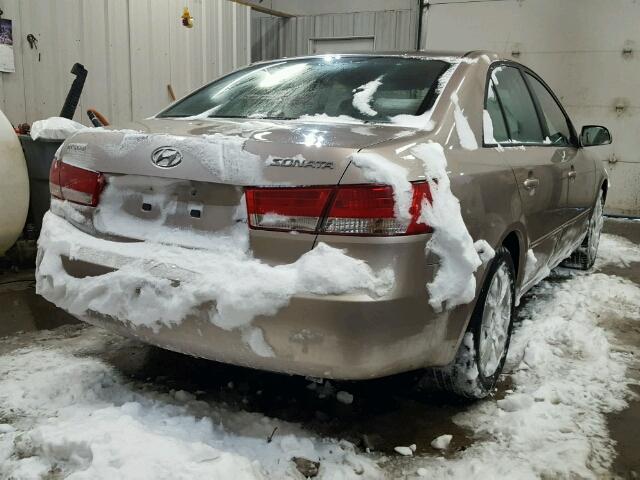 5NPET46CX6H068663 - 2006 HYUNDAI SONATA GL GOLD photo 4