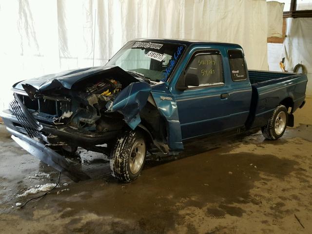 1FTCR14U4PPB43671 - 1993 FORD RANGER SUP GREEN photo 2