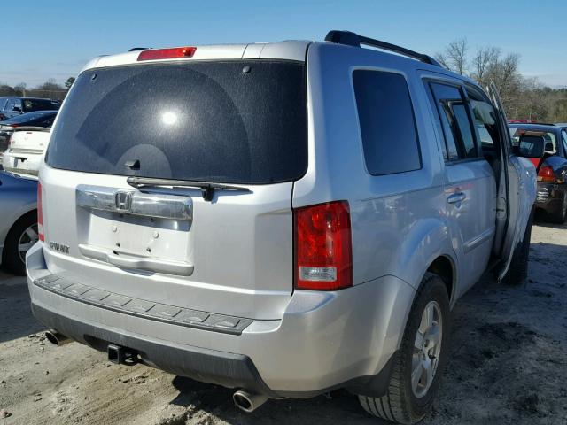 5FNYF3H5XBB047995 - 2011 HONDA PILOT EXL SILVER photo 4