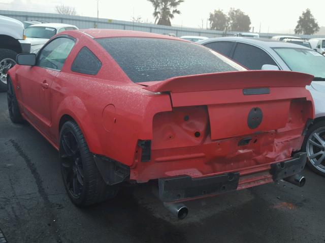 1ZVFT82H575345411 - 2007 FORD MUSTANG GT RED photo 3