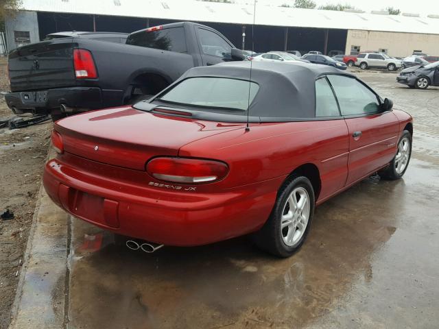 3C3EL45H6YT265575 - 2000 CHRYSLER SEBRING JX RED photo 4