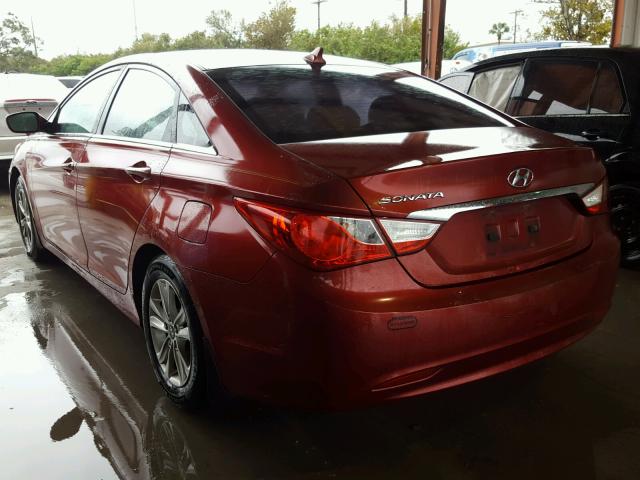 5NPEB4AC1BH259103 - 2011 HYUNDAI SONATA GLS RED photo 3