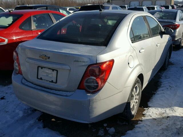 1G1JB5SH9C4228261 - 2012 CHEVROLET SONIC LS SILVER photo 4