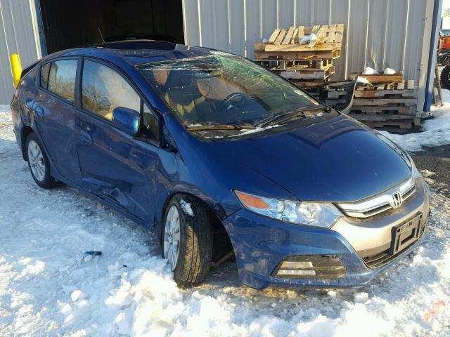 JHMZE2H70CS006586 - 2012 HONDA INSIGHT EX BLUE photo 1