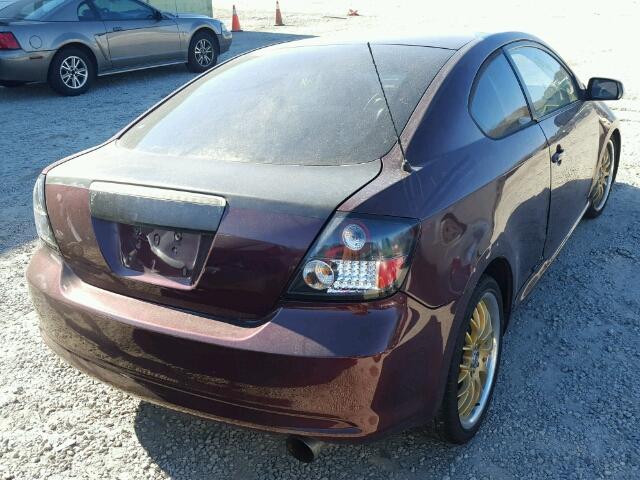 JTKDE167450003786 - 2005 TOYOTA SCION TC 紫色 照片 4