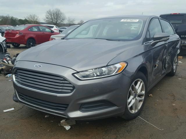 1FA6P0H79E5379992 - 2014 FORD FUSION SE GRAY photo 2