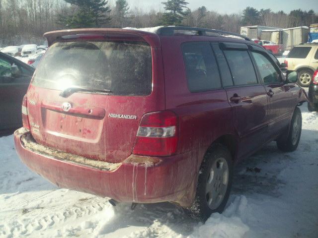 JTEEP21A750135340 - 2005 TOYOTA HIGHLANDER MAROON photo 4