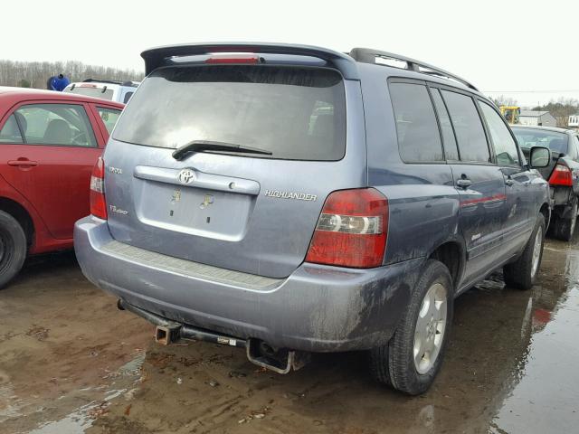 JTEEP21A470231364 - 2007 TOYOTA HIGHLANDER BLUE photo 4