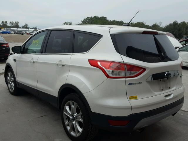 1FMCU0H90DUD56396 - 2013 FORD ESCAPE SEL WHITE photo 3