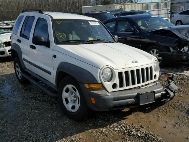 1J4GL48K67W574915 - 2007 JEEP LIBERTY SP WHITE photo 1