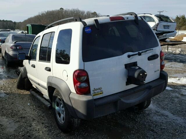 1J4GL48K67W574915 - 2007 JEEP LIBERTY SP WHITE photo 3