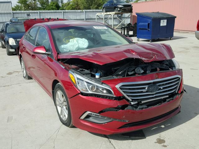 5NPE24AF3FH200022 - 2015 HYUNDAI SONATA SE RED photo 1