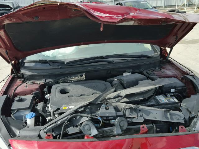 5NPE24AF3FH200022 - 2015 HYUNDAI SONATA SE RED photo 7