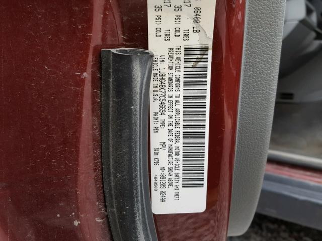 1J8HG48K77C546694 - 2007 JEEP COMMANDER RED photo 10