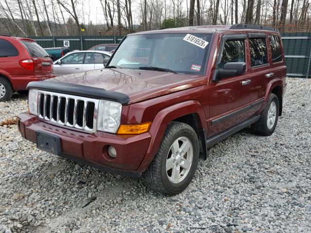 1J8HG48K77C546694 - 2007 JEEP COMMANDER RED photo 2