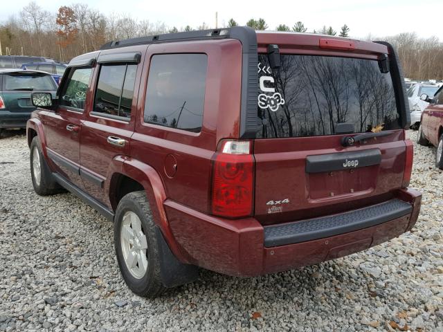 1J8HG48K77C546694 - 2007 JEEP COMMANDER RED photo 3