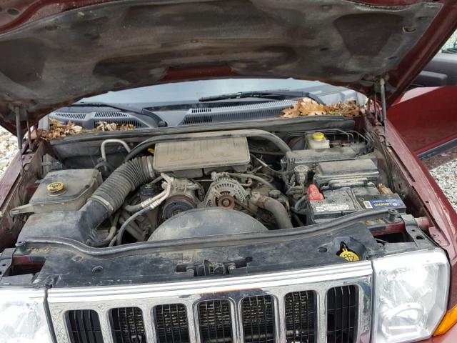 1J8HG48K77C546694 - 2007 JEEP COMMANDER RED photo 7