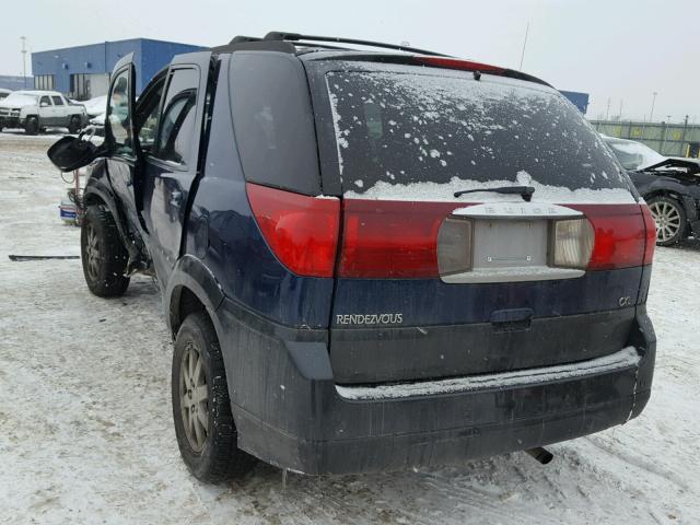 3G5DA03E33S508621 - 2003 BUICK RENDEZVOUS BLUE photo 3