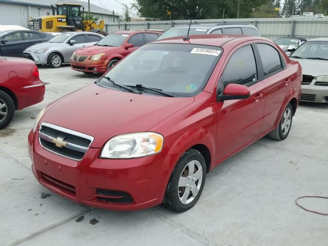 KL1TD5DE5AB047784 - 2010 CHEVROLET AVEO LS RED photo 2